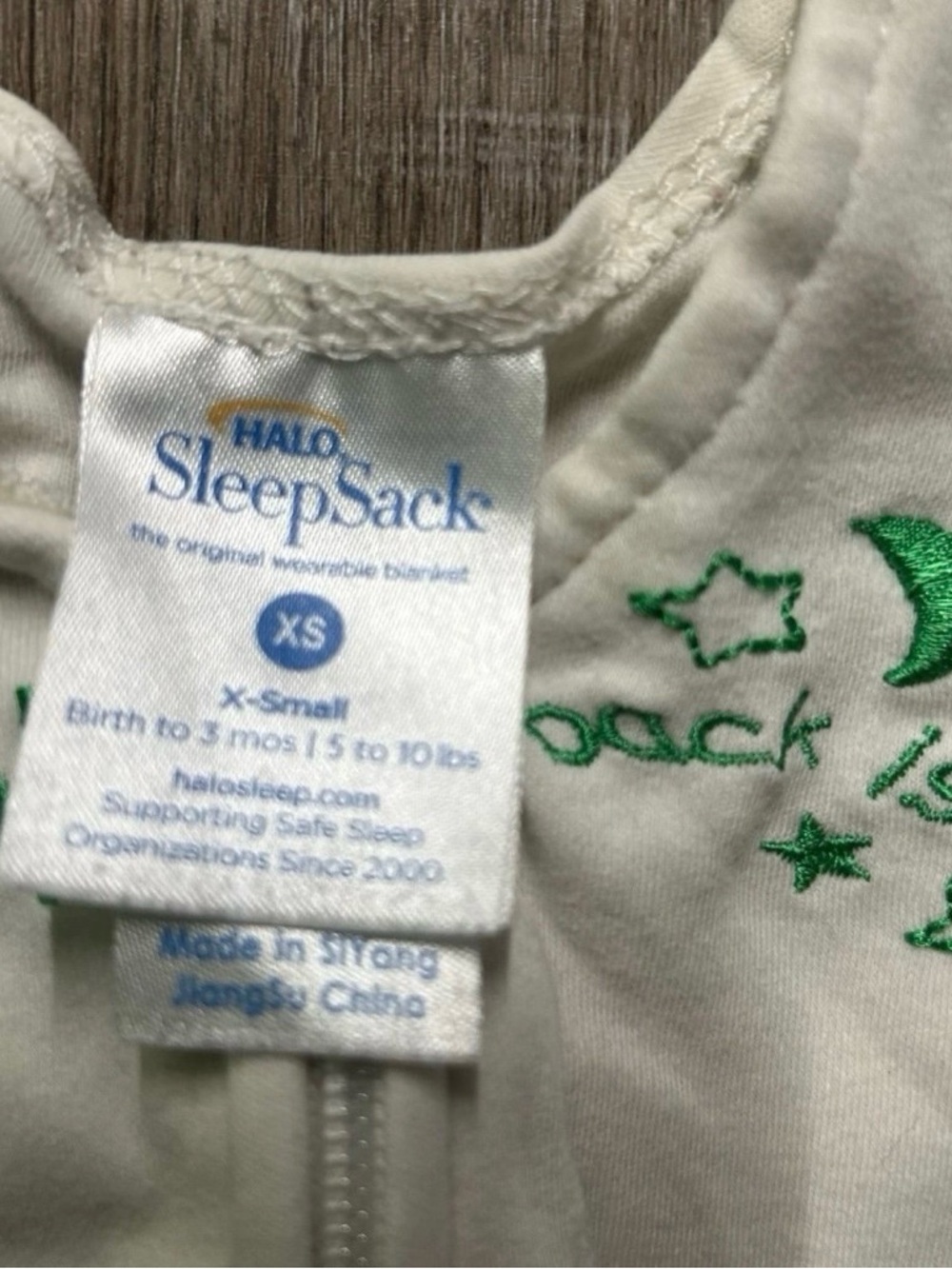 Baby Infant Halo Sleep Sack Size XS 0-3 Months - Picture 3 of 3